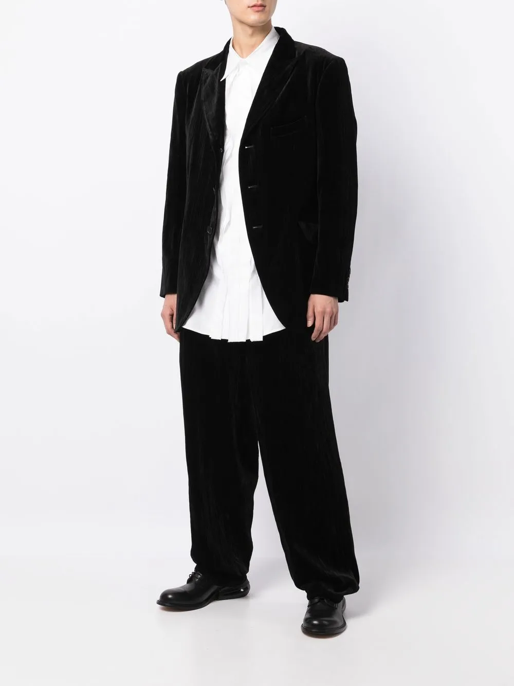 Herren Yohji Yamamoto Sakko In Samtoptik 2 Herren Yohji Yamamoto Sakko In Samtoptik – Bild 2