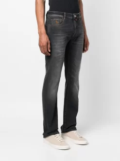 Herren Billionaire Straight-Leg-Jeans Mit Logo-Patch -Modekollektions geschäft 19002101 44364907 1000