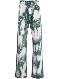 Herren DARKPARK Weite Jeans Mit Farbklecks-Print