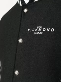 Herren John Richmond Baseballjacke Mit Gestreiften Bündchen -Modekollektions geschäft 19141673 41949099 1000