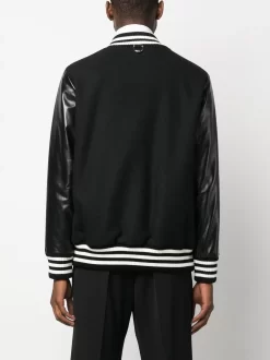 Herren John Richmond Baseballjacke Mit Gestreiften Bündchen -Modekollektions geschäft 19141673 42037811 1000