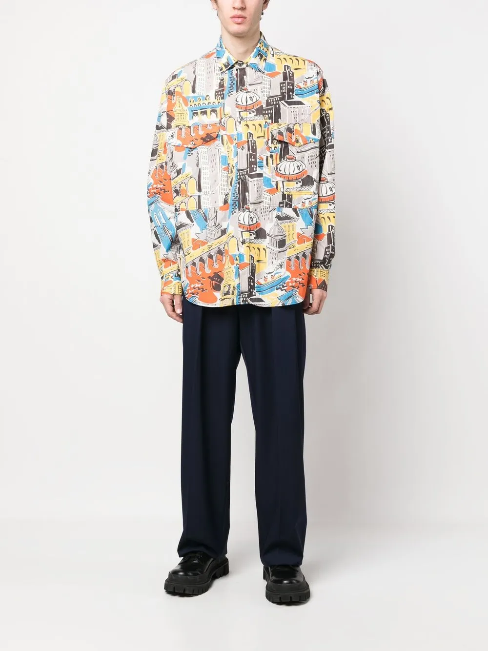 Herren Moschino Weite High-Waist-Hose 2 Herren Moschino Weite High-Waist-Hose – Bild 2