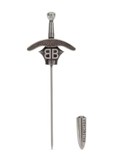 Damen Balenciaga Brosche In Schwertform Mit Logo -Modekollektions geschäft 19292903 44592920 1000