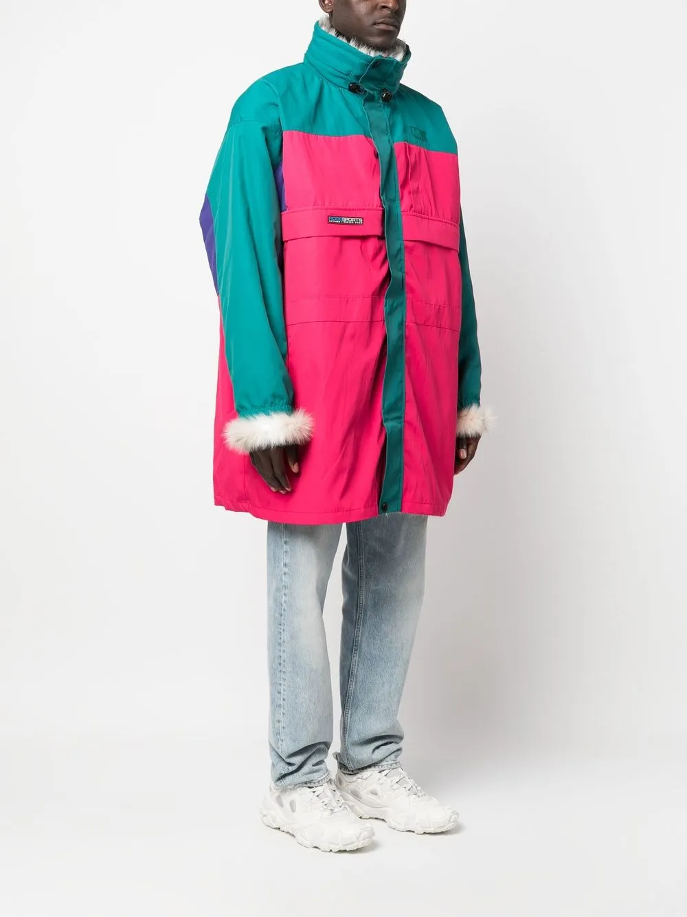 Herren Martine Rose Wendbarer Mantel In Colour-Block-Optik 3 Herren Martine Rose Wendbarer Mantel In Colour-Block-Optik – Bild 3