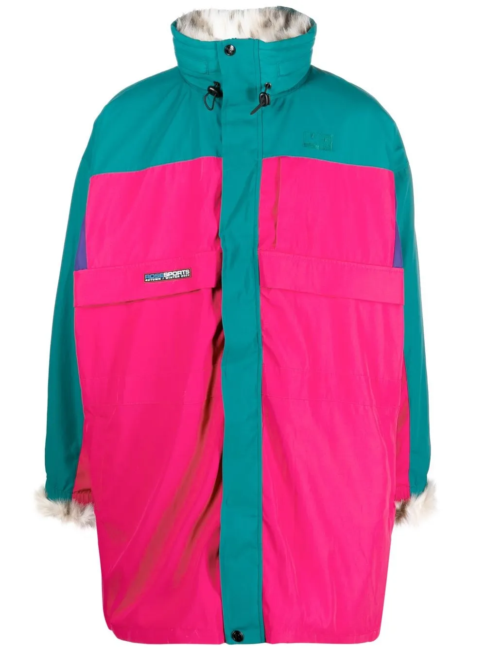 Herren Martine Rose Wendbarer Mantel In Colour-Block-Optik 1 Herren Martine Rose Wendbarer Mantel In Colour-Block-Optik