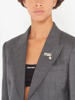 Damen Miu Miu Brosche Mit Kristallen -Modekollektions geschäft 19299009 42799812 1000