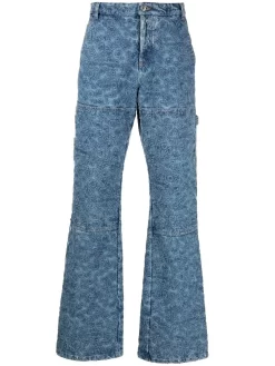 Herren Off-White Jeans Mit Blumenstickerei