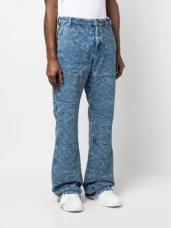 Herren Off-White Jeans Mit Blumenstickerei -Modekollektions geschäft 19320933 44443431 1000