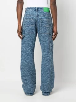 Herren Off-White Jeans Mit Blumenstickerei -Modekollektions geschäft 19320933 44444408 1000