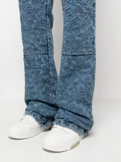 Herren Off-White Jeans Mit Blumenstickerei -Modekollektions geschäft 19320933 44444409 1000