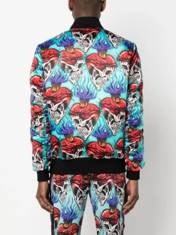 Herren Philipp Plein Bomberjacke Mit Tattoo-Stickerei -Modekollektions geschäft 19333266 43976253 1000