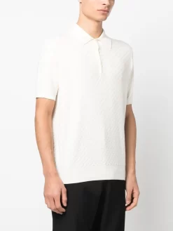 Herren Brioni Poloshirt Aus Geripptem Strick -Modekollektions geschäft 19374493 42578084 1000