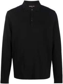 Herren Michael Kors Langärmeliges Poloshirt