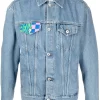 Herren Marcelo Burlon County Of Milan Jeansjacke Mit Mix&Match-Print