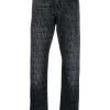 Herren Versace Straight-Leg-Jeans Mit Logo-Print