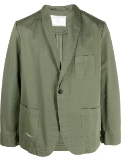 Herren Société Anonyme Einreihiger Blazer Mit Logo-Print