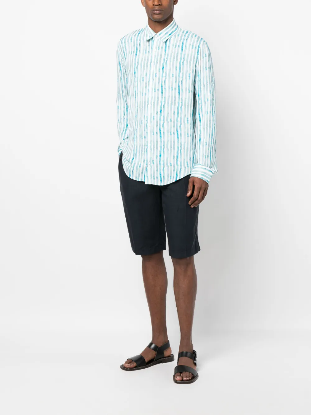 Herren Patrizia Pepe Gestreiftes Hemd 2 Herren Patrizia Pepe Gestreiftes Hemd – Bild 2