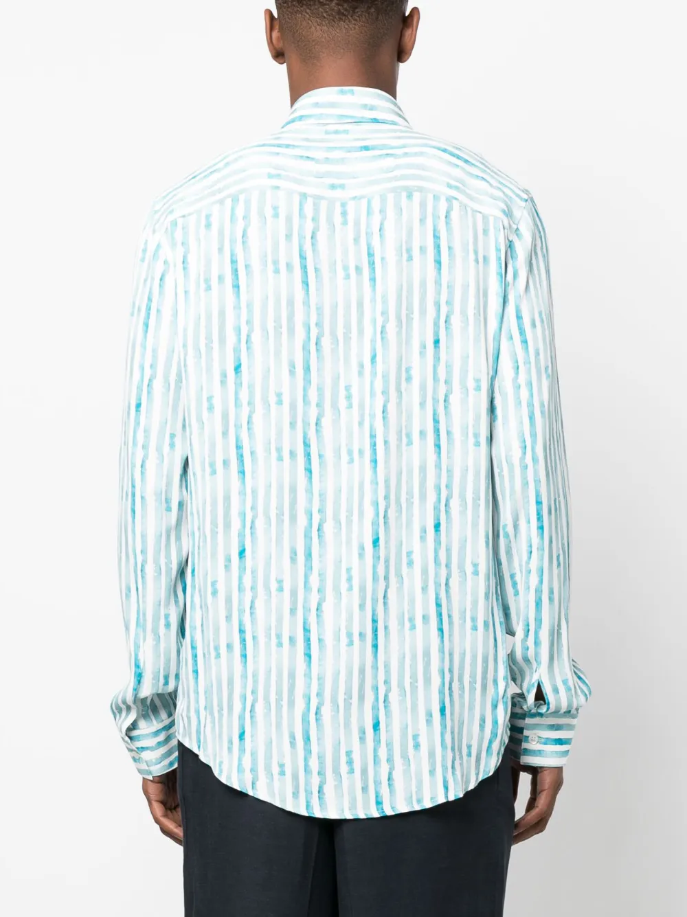 Herren Patrizia Pepe Gestreiftes Hemd 4 Herren Patrizia Pepe Gestreiftes Hemd – Bild 4