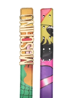 Damen Moschino Gürtel Mit Abstraktem Print -Modekollektions geschäft 19528260 43760811 1000