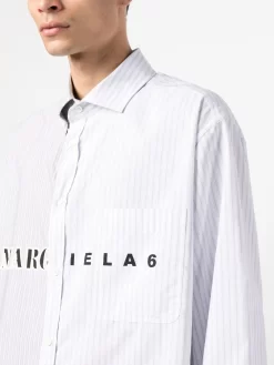 Herren MM6 Maison Margiela Hemd Mit Logo-Print -Modekollektions geschäft 19540174 43549804 1000