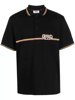Herren Gcds Poloshirt Mit Gewelltem Logo-Print
