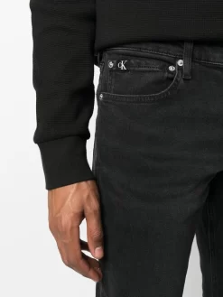 Herren Calvin Klein Jeans Halbhohe Slim-Fit-Jeans -Modekollektions geschäft 19560342 43663013 1000