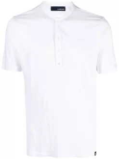 Herren Lardini Poloshirt Aus Leinen