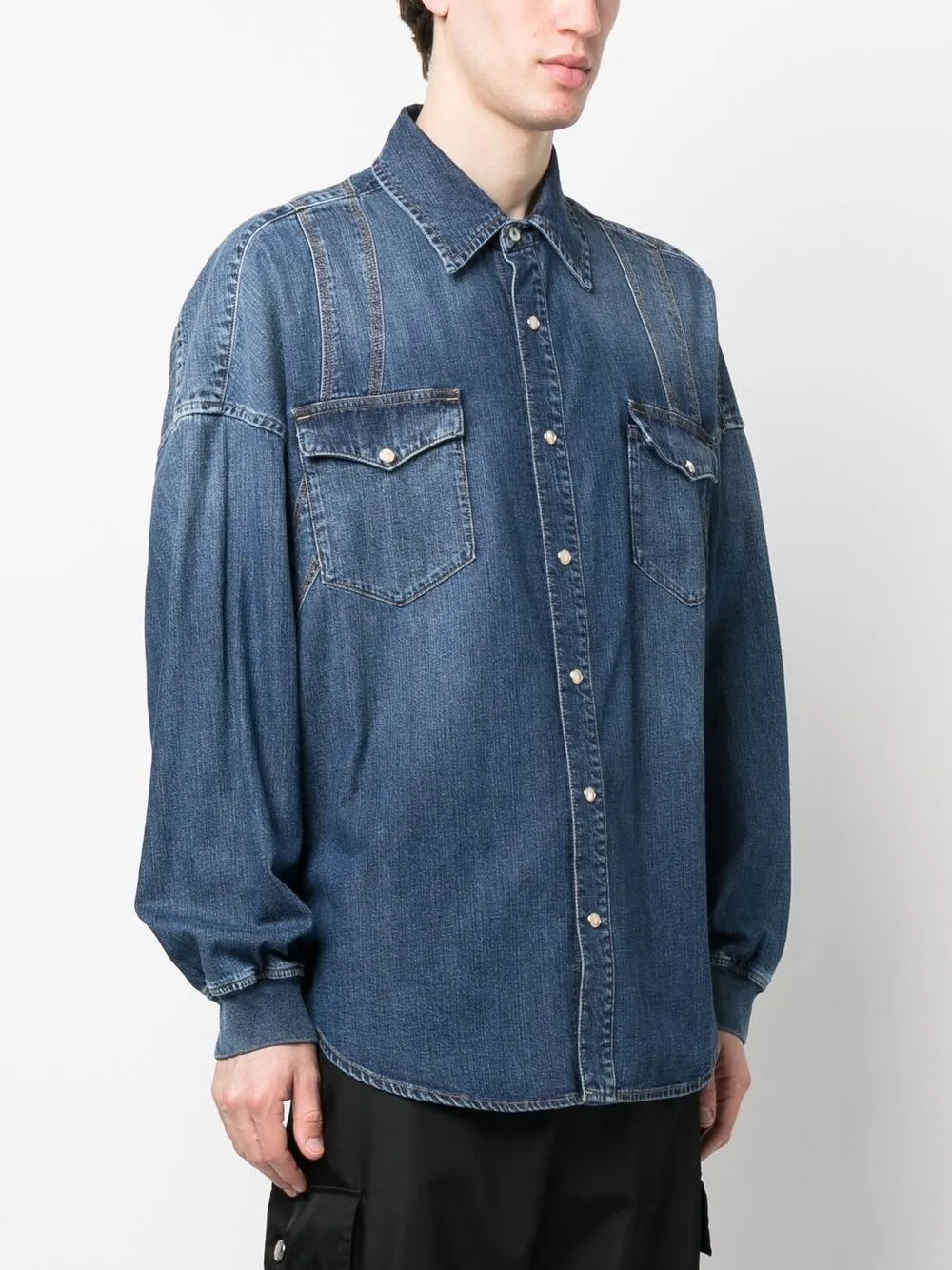 Herren Alexander McQueen Geknöpftes Jeanshemd 3 Herren Alexander McQueen Geknöpftes Jeanshemd – Bild 3