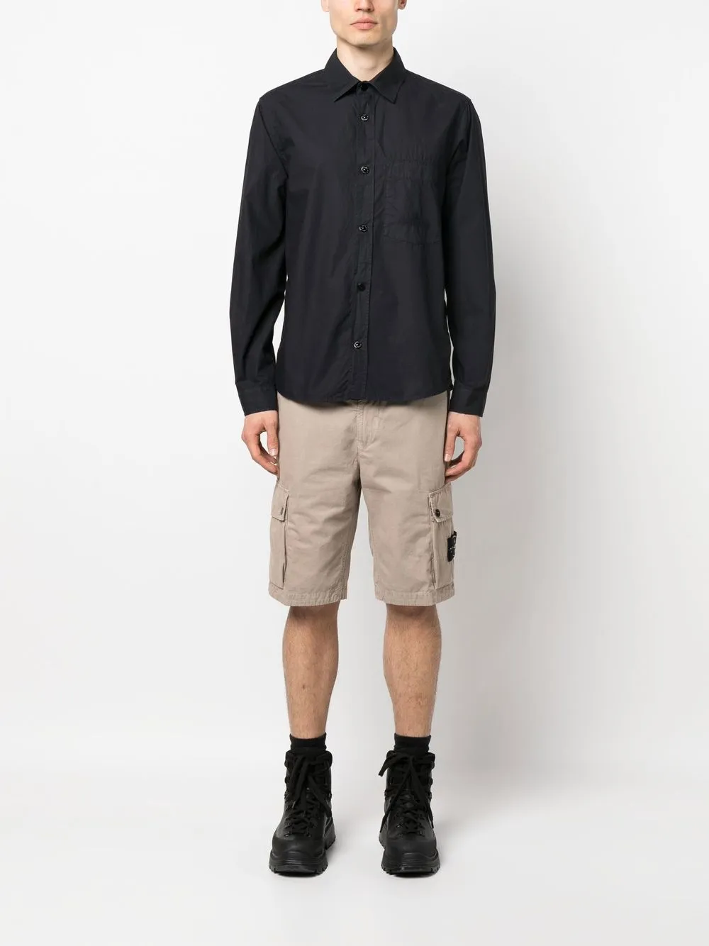 Herren Stone Island Langärmeliges Hemd 2 Herren Stone Island Langärmeliges Hemd – Bild 2