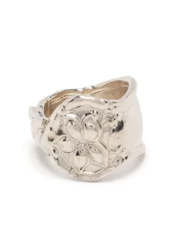 Damen Martine Ali Ring Mit Gravierter Blume