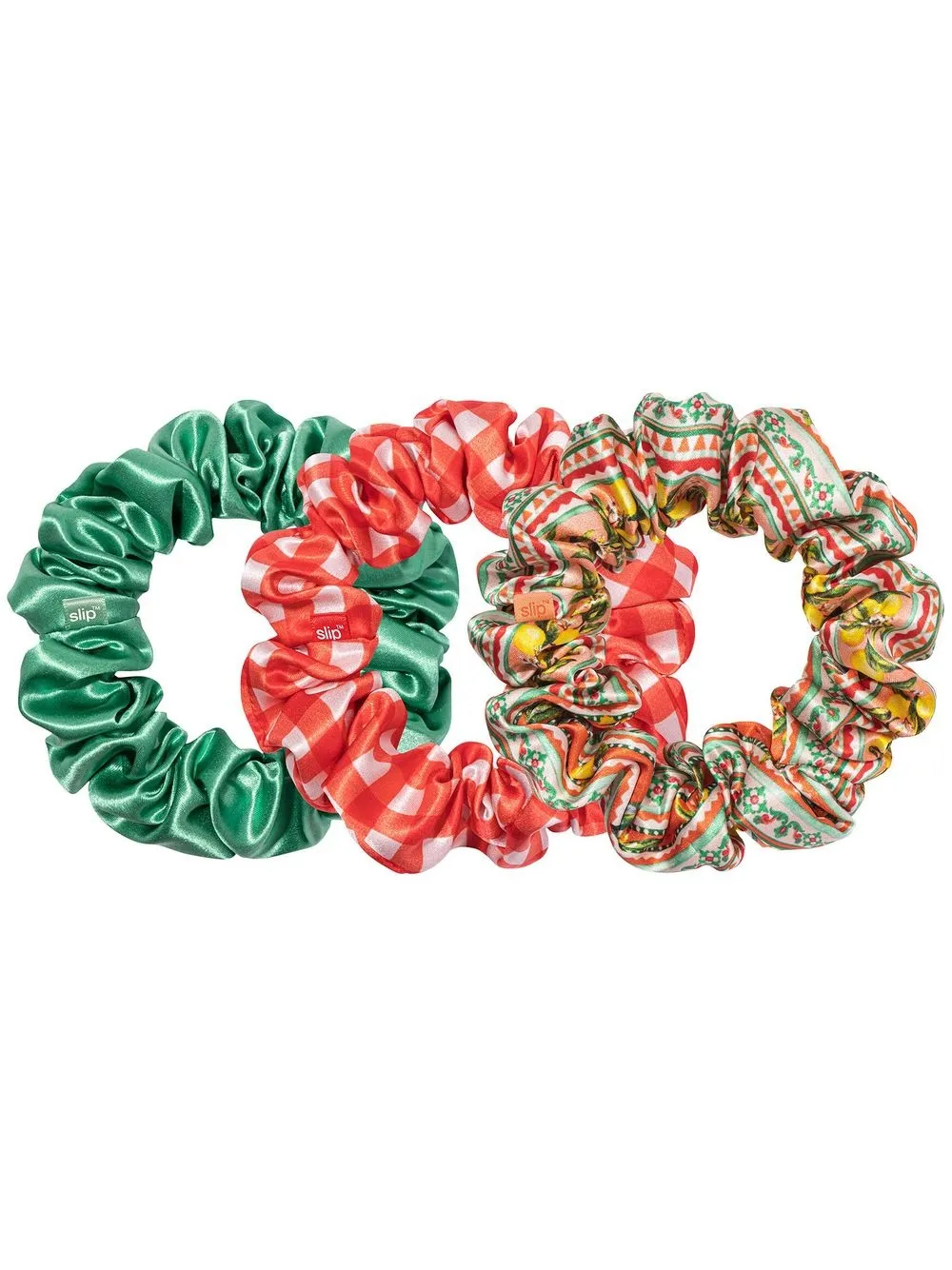 Beauty Slip Three-pack Positano Large Scrunchies 1 Beauty Slip Three-pack Positano Large Scrunchies