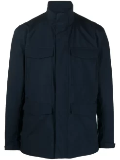 Herren Save The Duck Parka Mit Stehkragen