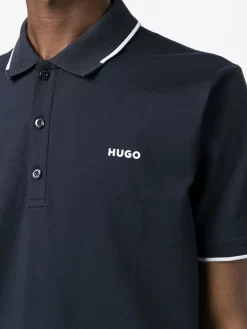 Herren BOSS Poloshirt Mit Logo-Print -Modekollektions geschäft 19631436 43881292 1000