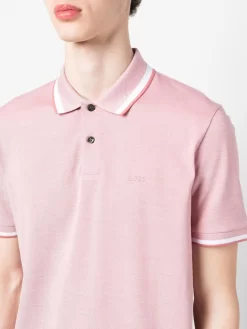 Herren BOSS Poloshirt Mit Gestreiften Details -Modekollektions geschäft 19667369 43984411 1000