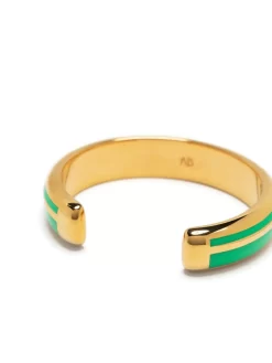 Aurélie Bidermann Damen Aurelie Bidermann Armspange Mit Streifendetail -Modekollektions geschäft 19677834 44967491 1000