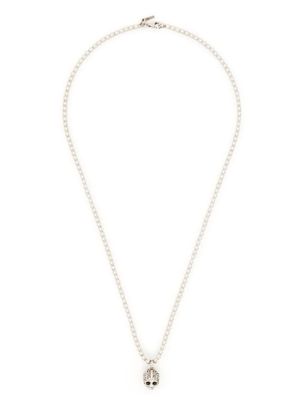 Damen Emanuele Bicocchi Perlenkette Mit Totenkopfanhänger 3 Damen Emanuele Bicocchi Perlenkette Mit Totenkopfanhänger – Bild 3