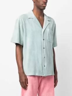 Herren Roberto Collina Hemd Aus Frottee -Modekollektions geschäft 19694600 44146603 1000