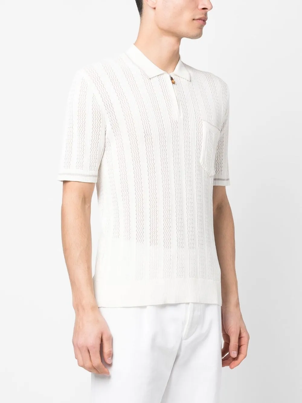 Herren Eleventy Gestricktes Poloshirt 3 Herren Eleventy Gestricktes Poloshirt – Bild 3