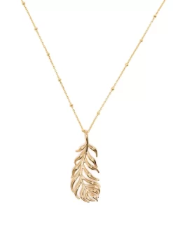 Damen DOWER AND HALL Halskette Mit Federanhänger