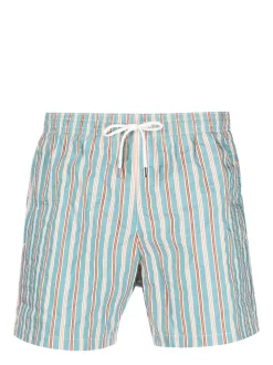Herren Canali Gestreifte Badeshorts