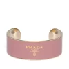 Damen Prada Emaillierte Armspange Mit Logo-Print