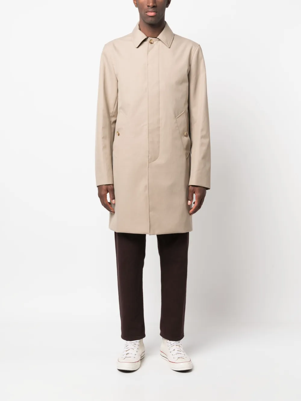 Herren SANDRO Mantel Mit Verdecktem Verschluss 2 Herren SANDRO Mantel Mit Verdecktem Verschluss – Bild 2