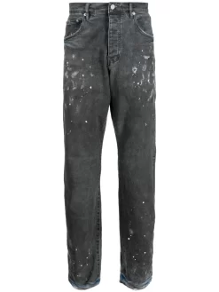 Herren Purple Brand Jeans Mit Farbklecksen