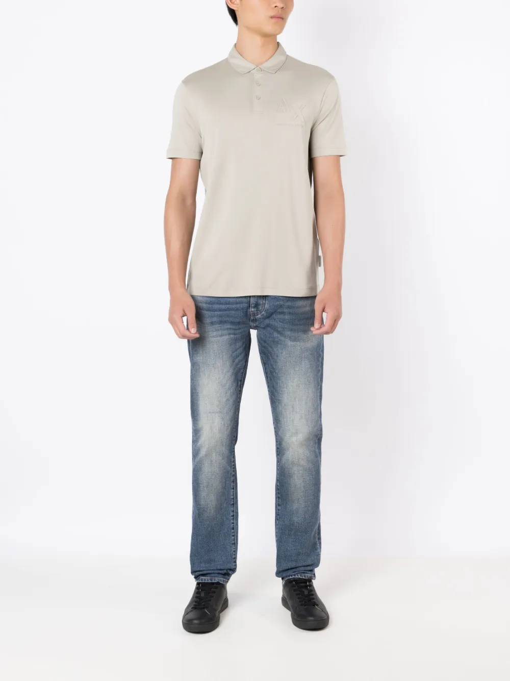 Herren Armani Exchange Poloshirt Mit Logo-Print 2 Herren Armani Exchange Poloshirt Mit Logo-Print – Bild 2