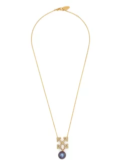 Damen Off-White Halskette Mit Kristallen -Modekollektions geschäft 19854204 44695972 1000