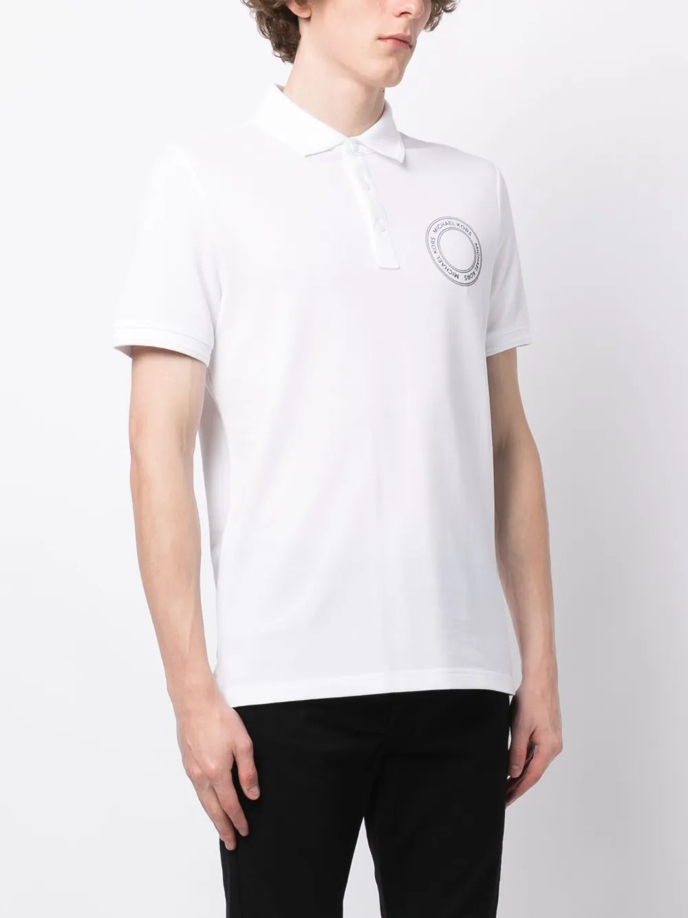 Herren Michael Kors Poloshirt Mit Logo-Print 3 Herren Michael Kors Poloshirt Mit Logo-Print – Bild 3