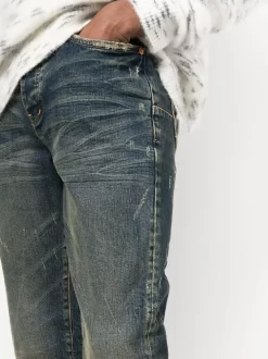 Herren Purple Brand Ausgeblichene Straight-Leg-Jeans -Modekollektions geschäft 19875380 44714881 1000