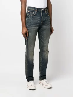Herren Purple Brand Ausgeblichene Straight-Leg-Jeans -Modekollektions geschäft 19875380 44716229 1000