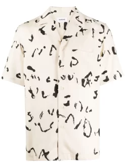 Herren Soulland Orson Hemd Mit Abstraktem Print