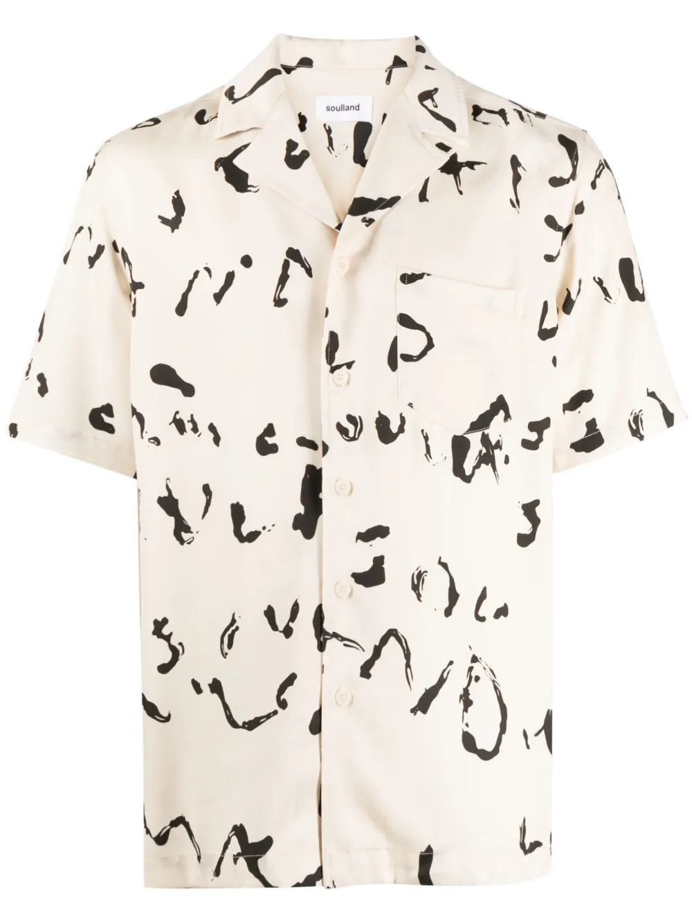 Herren Soulland Orson Hemd Mit Abstraktem Print 1 Herren Soulland Orson Hemd Mit Abstraktem Print